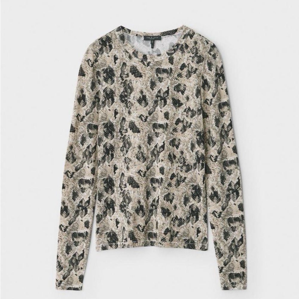 rag & bone Sabeen Leopard Print Top (22) - Picture 4 of 11